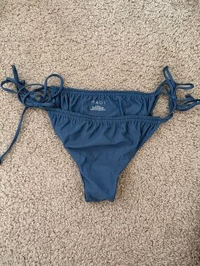 MAOI Steel Blue Tie-Side Bikini Bottom